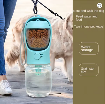 Portable Dog Cat Water Bottle with Storage Food and Water Container for Puppy Pets dogs Feeder Bowl Outdoor Travel Pet supplies
